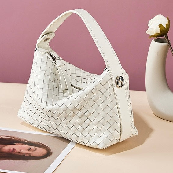 Palma – Woven Shoulder Bag With Chain Crossbody Strap