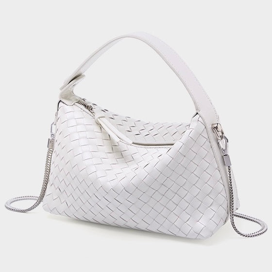 Palma – Woven Shoulder Bag With Chain Crossbody Strap