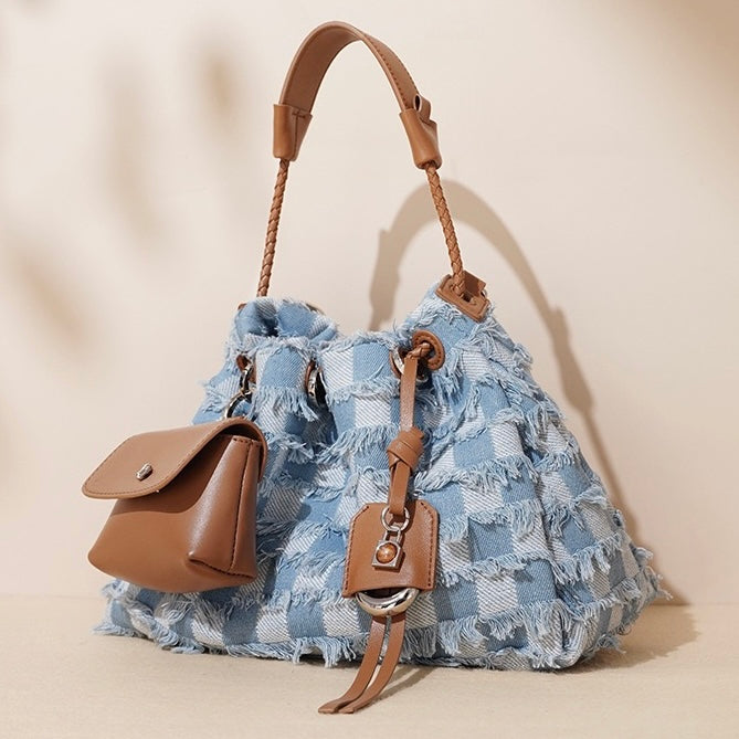 Tassie – Fringe Bucket Bag With Detachable Mini Pouch