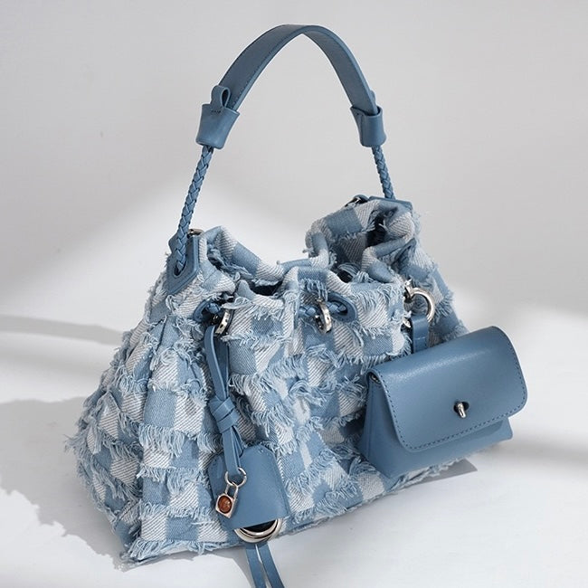 Tassie – Fringe Bucket Bag With Detachable Mini Pouch
