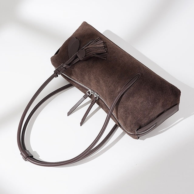 Fern – Women's Shoulder Bag With Tassel & Leaf Charm Detail