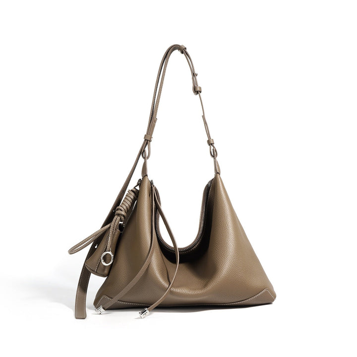 Tulum – Women's Leather Hobo Bag with Knotted Strap & Tassel Detail