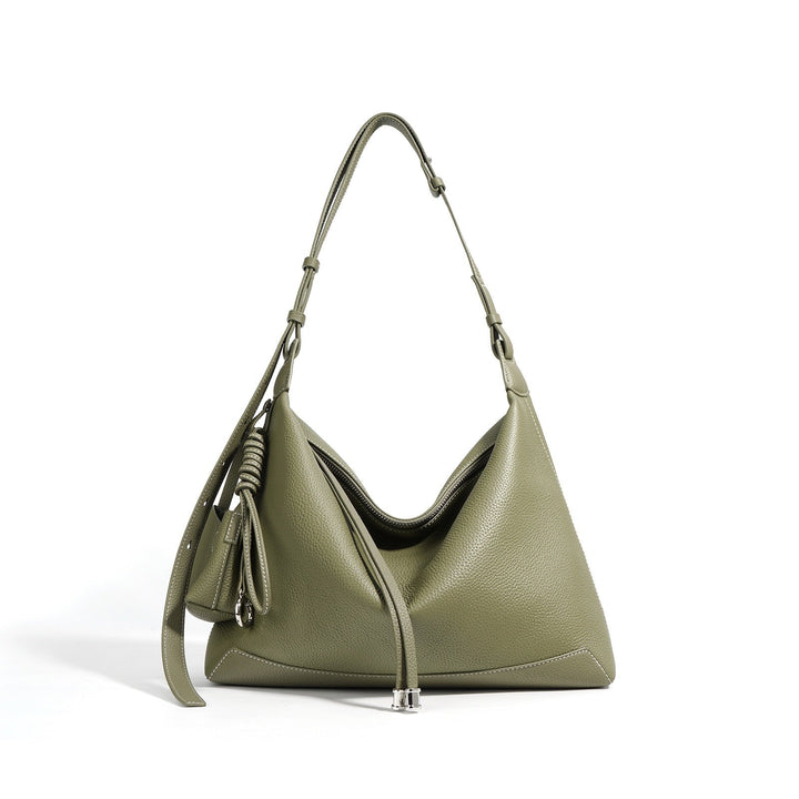 Tulum – Women's Leather Hobo Bag with Knotted Strap & Tassel Detail