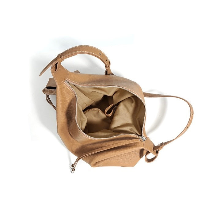 Tulum – Women's Leather Hobo Bag with Knotted Strap & Tassel Detail