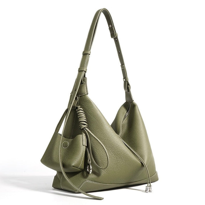 Tulum – Women's Leather Hobo Bag with Knotted Strap & Tassel Detail