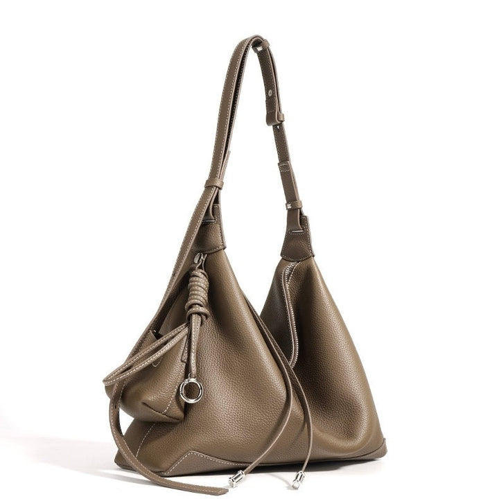 Tulum – Women's Leather Hobo Bag with Knotted Strap & Tassel Detail