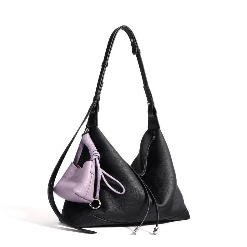 Tulum – Women's Leather Hobo Bag with Knotted Strap & Tassel Detail