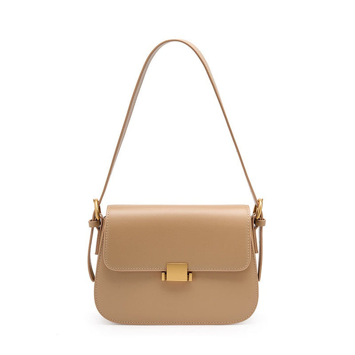 Arden – Structured Shoulder Bag With Gold-Tone Lock Closure
