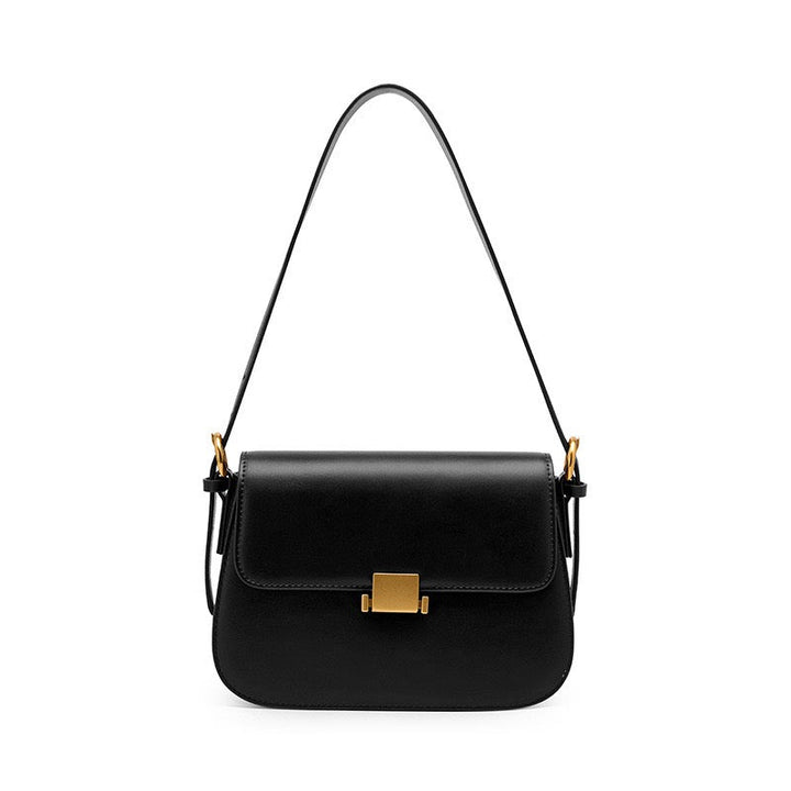 Arden – Structured Shoulder Bag With Gold-Tone Lock Closure