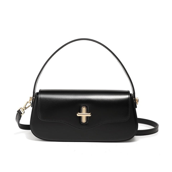 Remi – Shoulder Bag With Gold Turn Lock And Crossbody Strap