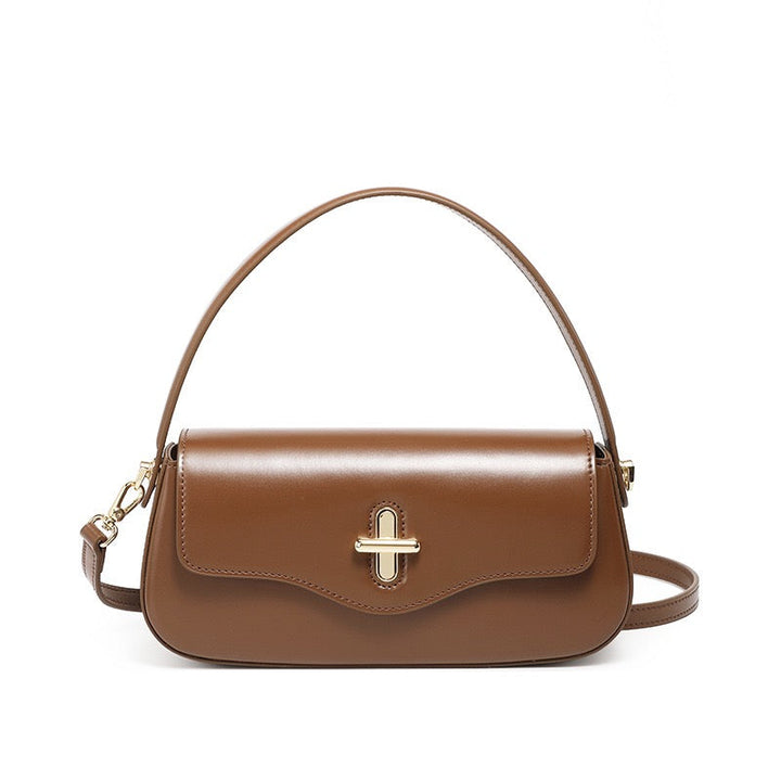 Remi – Shoulder Bag With Gold Turn Lock And Crossbody Strap