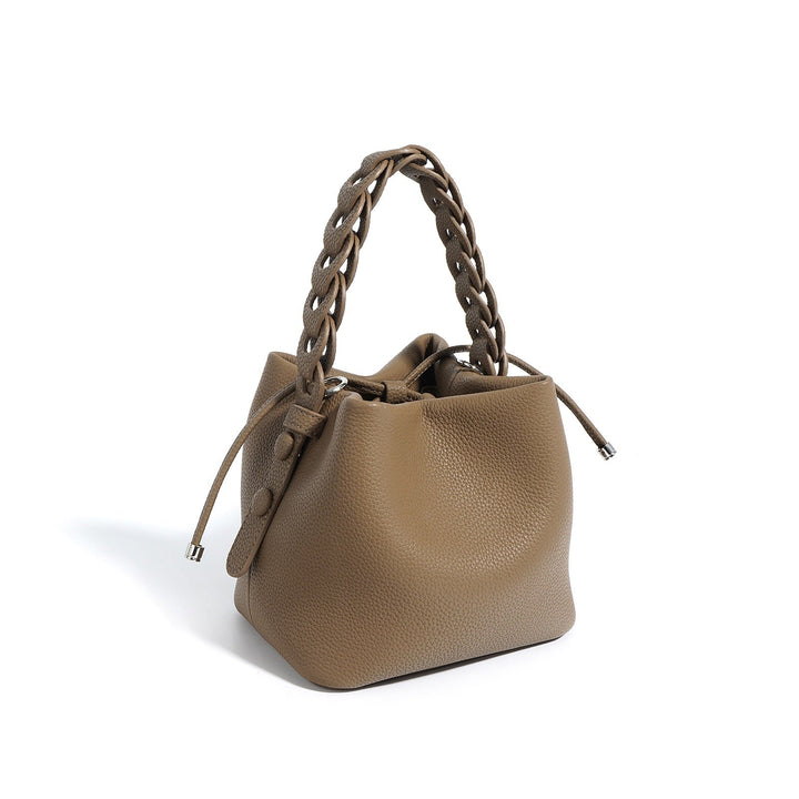 Brea – Women's Mini Bucket Bag With Braided Top Handle