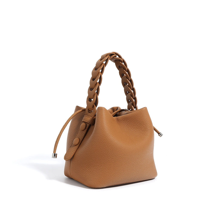 Brea – Women's Mini Bucket Bag With Braided Top Handle