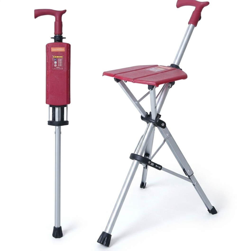 CrutchSeat - Foldable Stool for Comfort - Lightweight and Portable