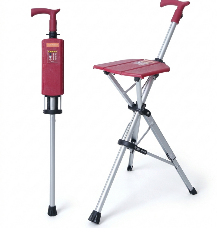 CrutchSeat - Foldable Stool for Comfort - Lightweight and Portable