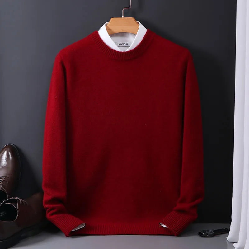 Premium Cashmere Crewneck Sweater for Men