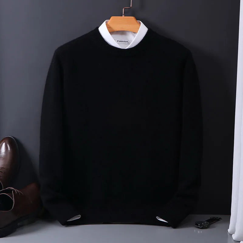 Premium Cashmere Crewneck Sweater for Men