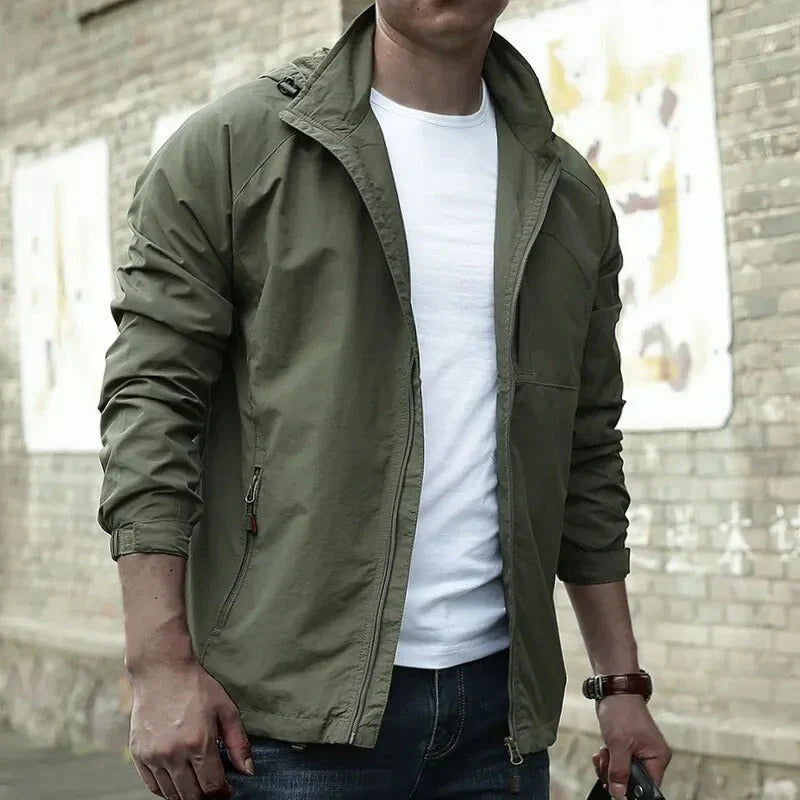 Tobias | Mens Transitional Jacket with Stand Collar and Zip Pockets — Smart Casual in 4 Colors M–3XL | Westmere