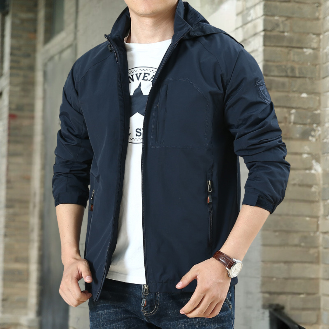 Tobias | Mens Transitional Jacket with Stand Collar and Zip Pockets — Smart Casual in 4 Colors M–3XL | Westmere