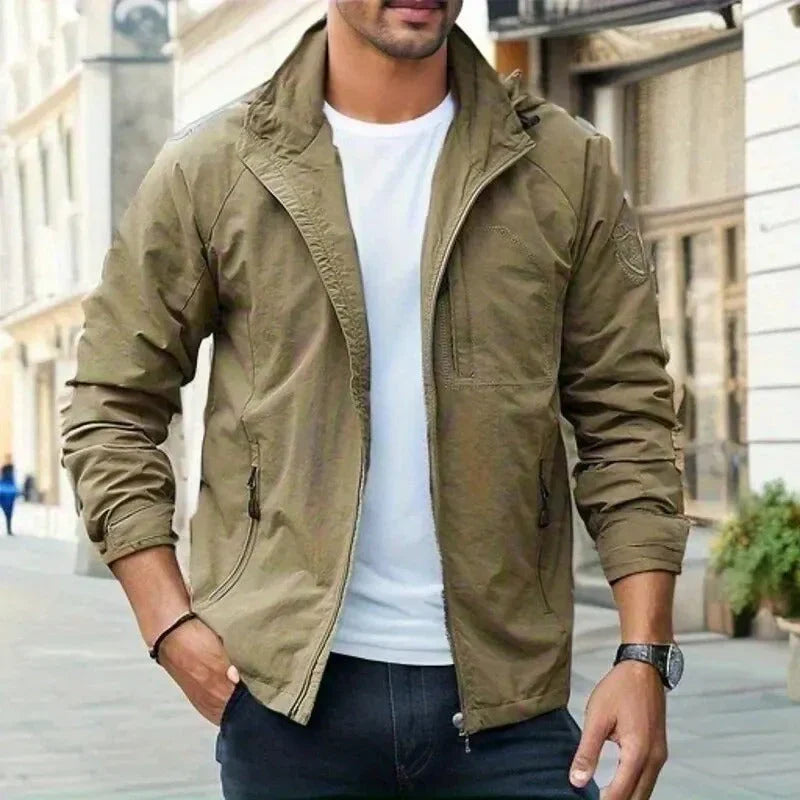 Tobias | Mens Transitional Jacket with Stand Collar and Zip Pockets — Smart Casual in 4 Colors M–3XL | Westmere