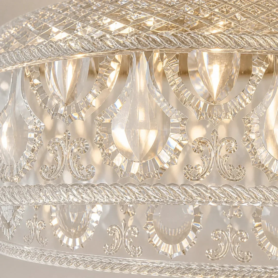 Jules Modern Textured Glass Disc Ceiling Light