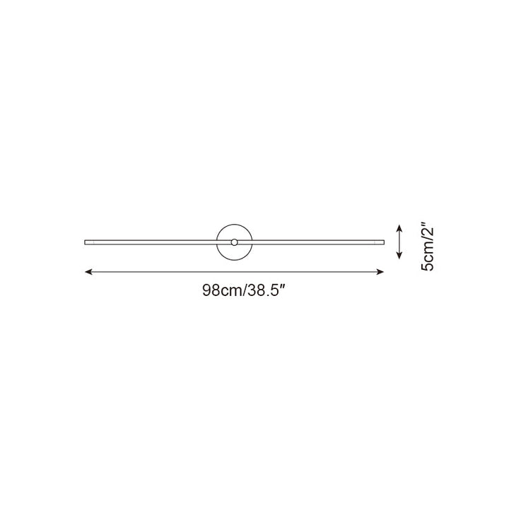Minimalist Wall Lamp Linear Rod Double End Accent Modern Style