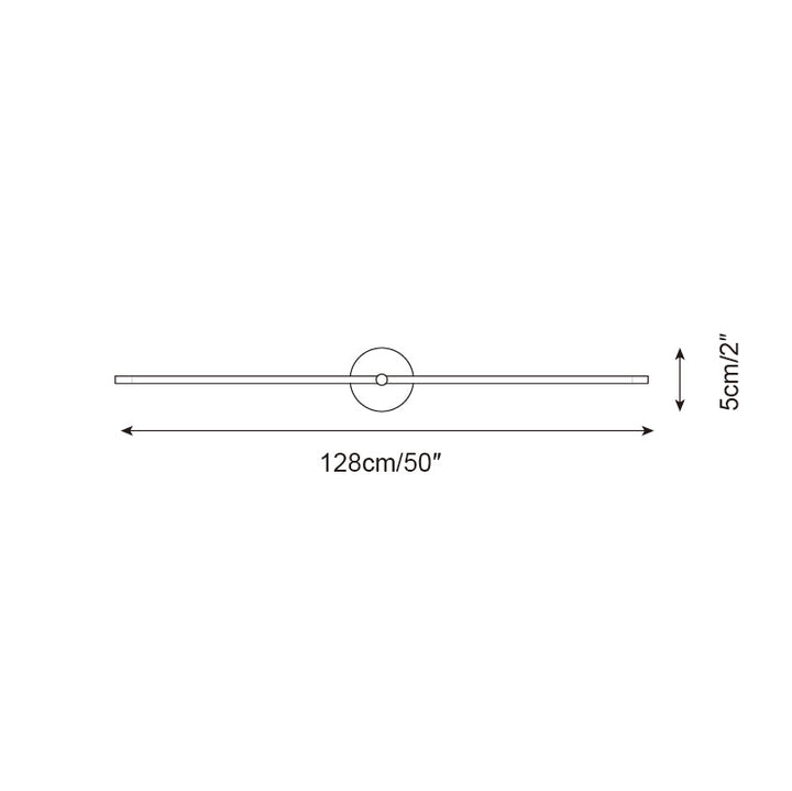 Minimalist Wall Lamp Linear Rod Double End Accent Modern Style