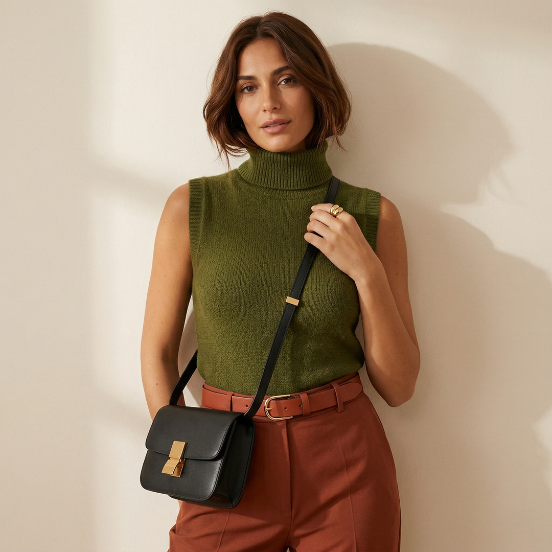 Kara – Small Leather Crossbody Bag, Structured Shoulder Purse