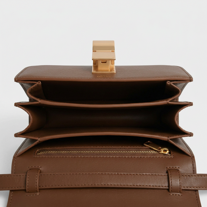 Kara – Small Leather Crossbody Bag, Structured Shoulder Purse