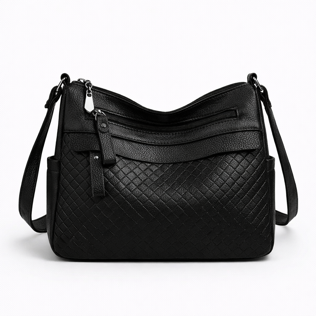 Kenna – Woven Vegan Cowhide Crossbody Bag
