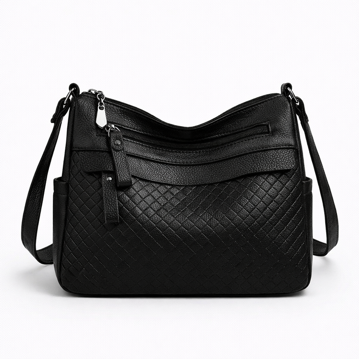 Kenna – Woven Vegan Cowhide Crossbody Bag