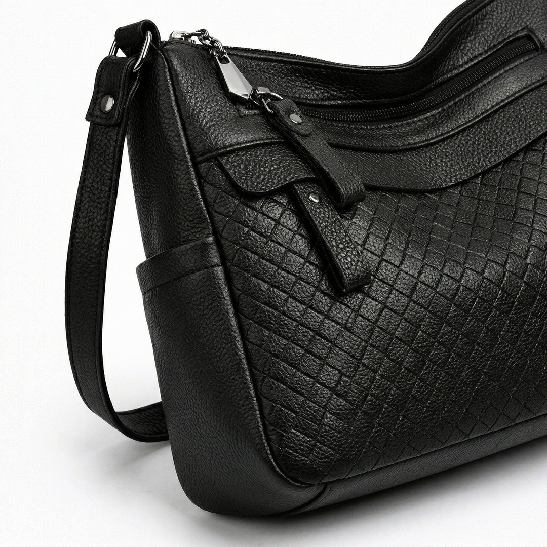 Kenna – Woven Vegan Cowhide Crossbody Bag