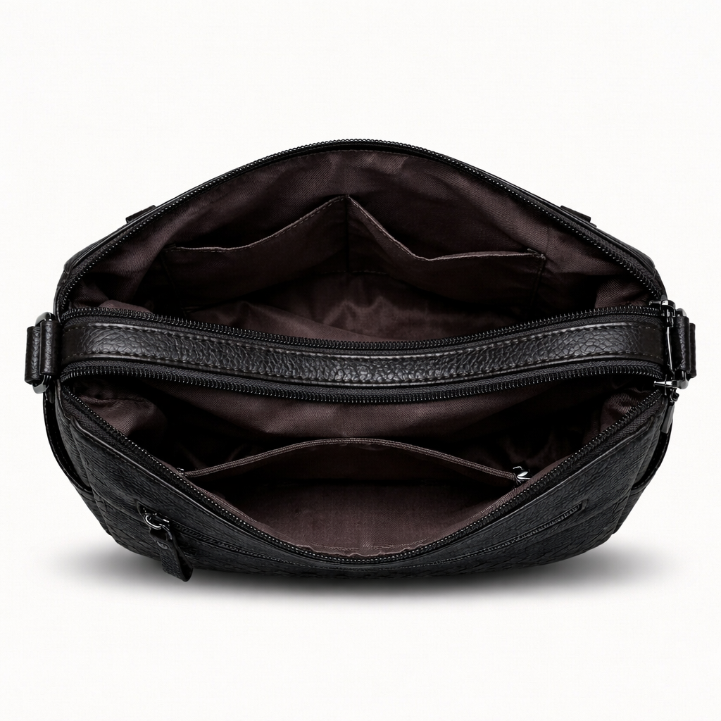 Kenna – Woven Vegan Cowhide Crossbody Bag