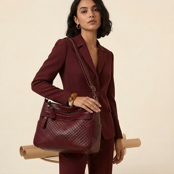 Kenna – Woven Vegan Cowhide Crossbody Bag