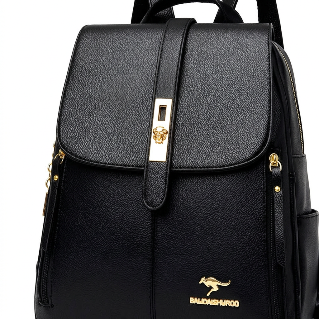 Kova – Leather Backpack for Women, Travel Backpack with Lock Clasp