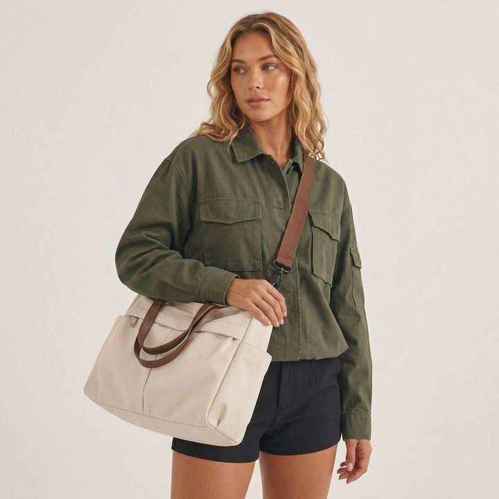 Kova – Large Nylon Tote Bag, Women's Work Shoulder Bag
