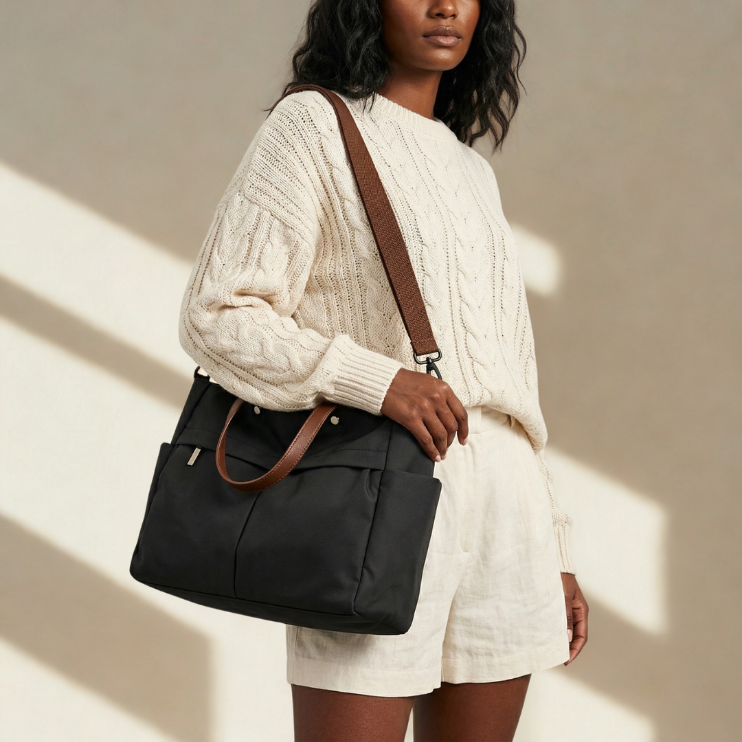 Kova – Large Nylon Tote Bag, Women's Work Shoulder Bag