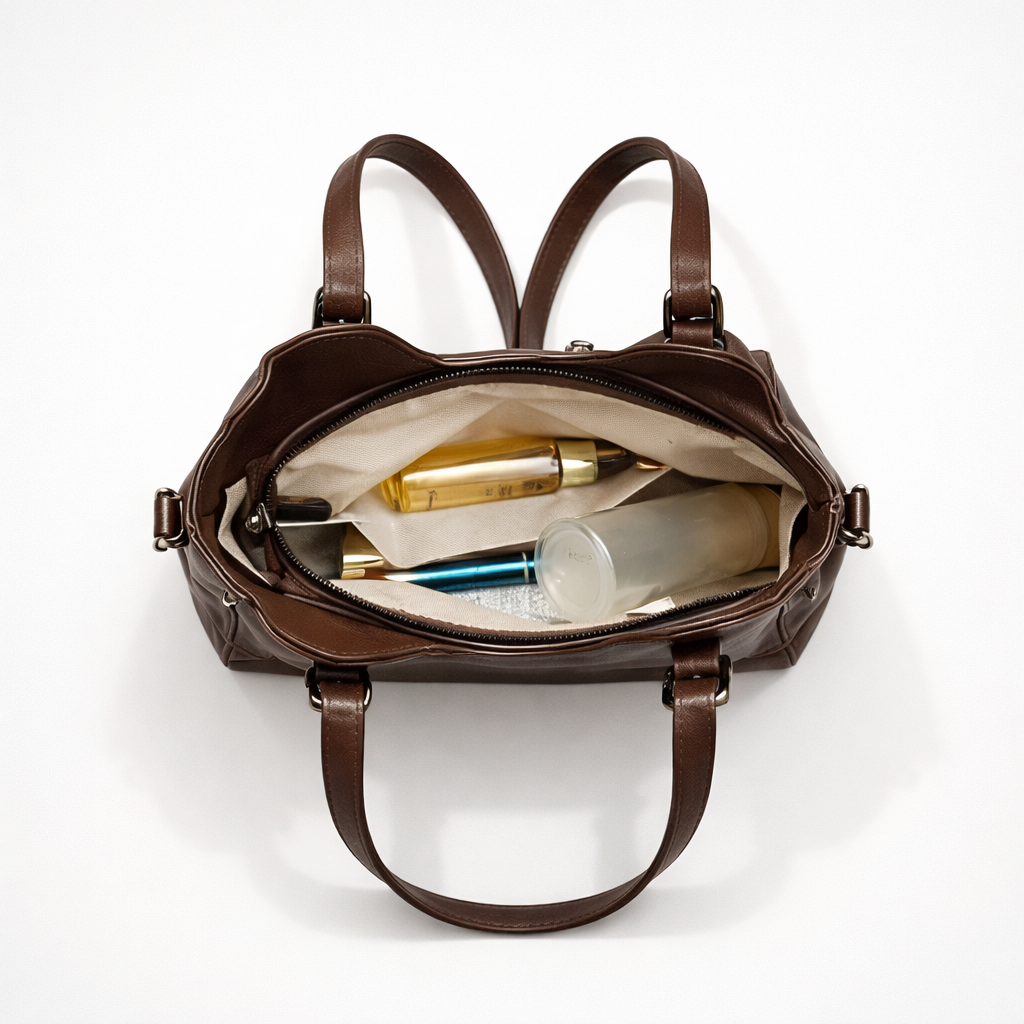Kova – Vegan Cowhide Hobo Bag, Moto-Style Shoulder Bag