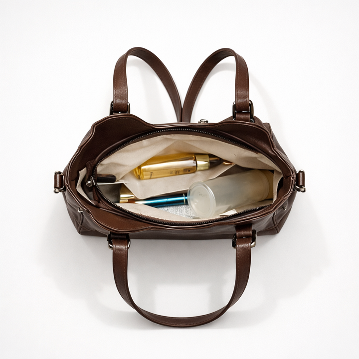 Kova – Vegan Cowhide Hobo Bag, Moto-Style Shoulder Bag