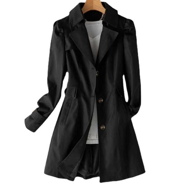 Women's Relaxed Long Windbreaker - Wind and Rain Resistant Jacket with Adjustable Hood