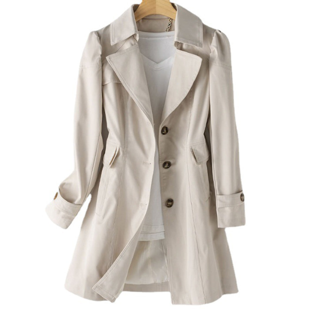 Women's Relaxed Long Windbreaker - Wind and Rain Resistant Jacket with Adjustable Hood