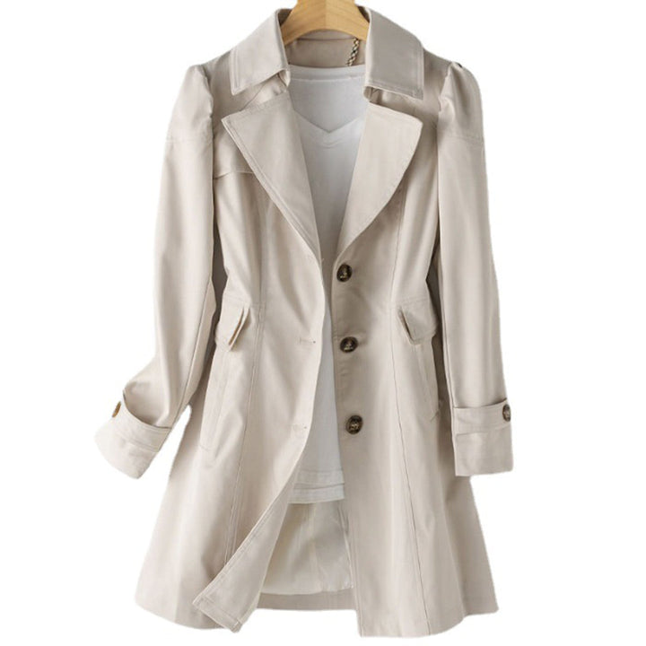 Women's Relaxed Long Windbreaker - Wind and Rain Resistant Jacket with Adjustable Hood