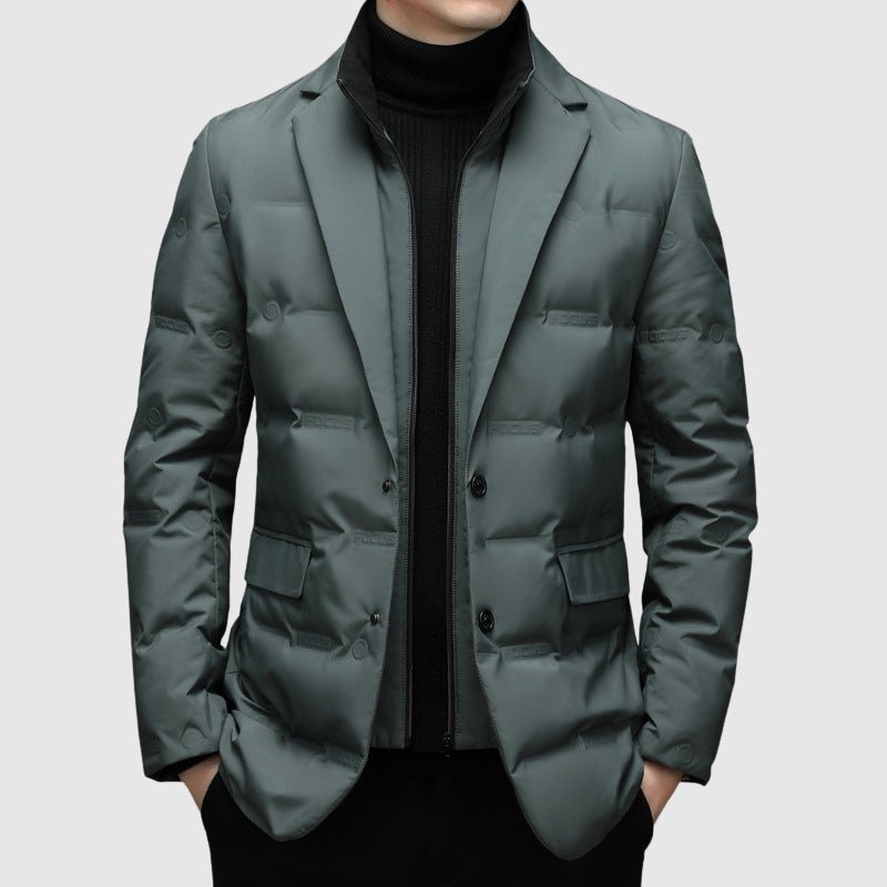 Urban Quilted Button Jacket for Men