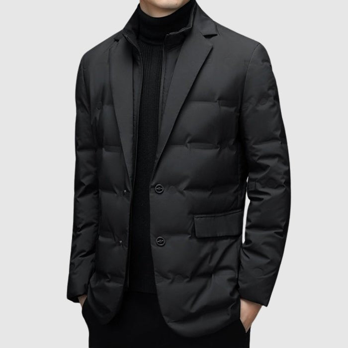 Urban Quilted Button Jacket for Men
