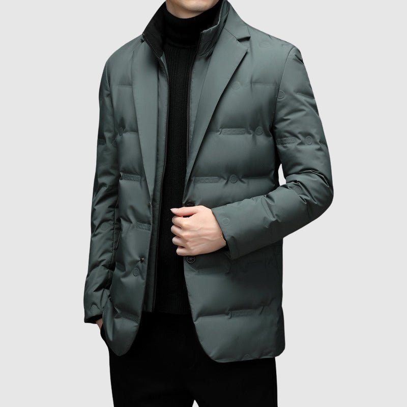 Urban Quilted Button Jacket for Men