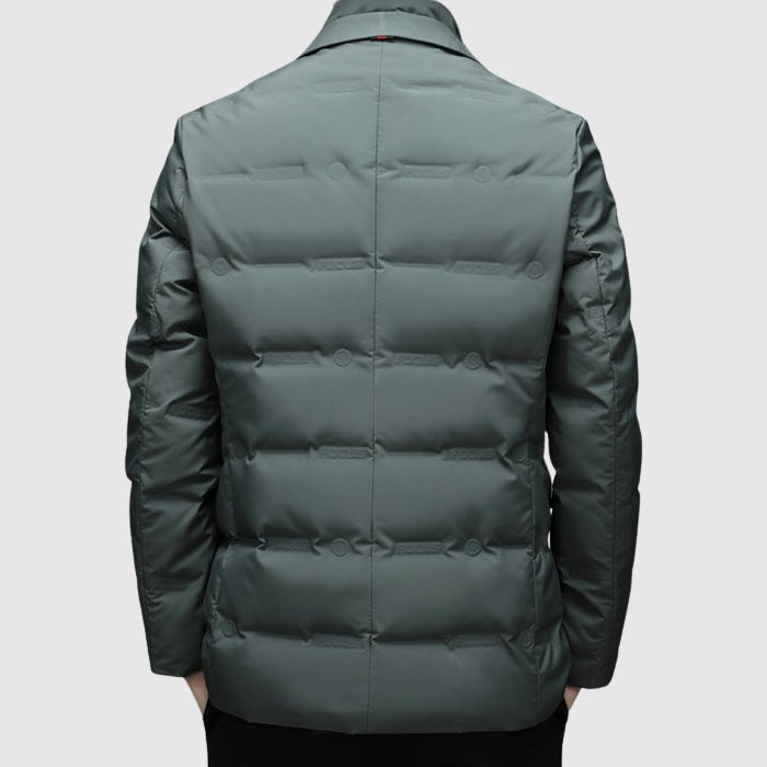 Urban Quilted Button Jacket for Men