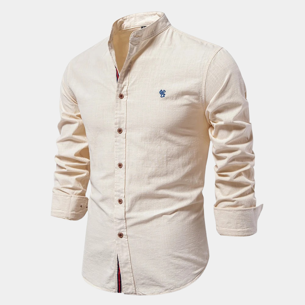 Breathable Summer Long-Sleeve Shirt - Slim Fit for Men