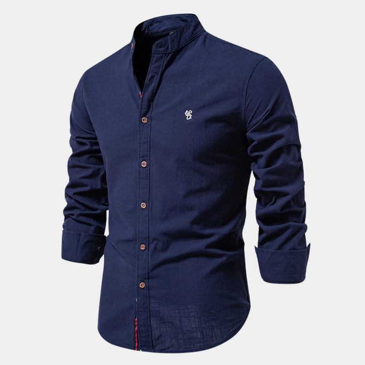 Breathable Summer Long-Sleeve Shirt - Slim Fit for Men