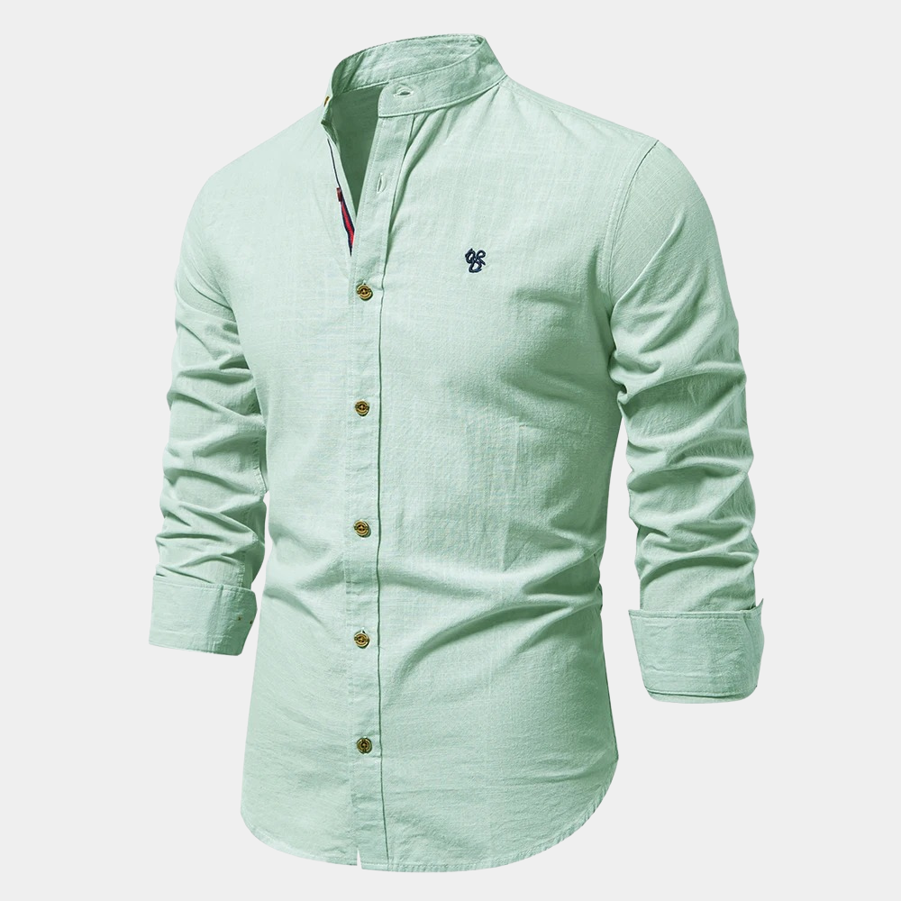 Breathable Summer Long-Sleeve Shirt - Slim Fit for Men