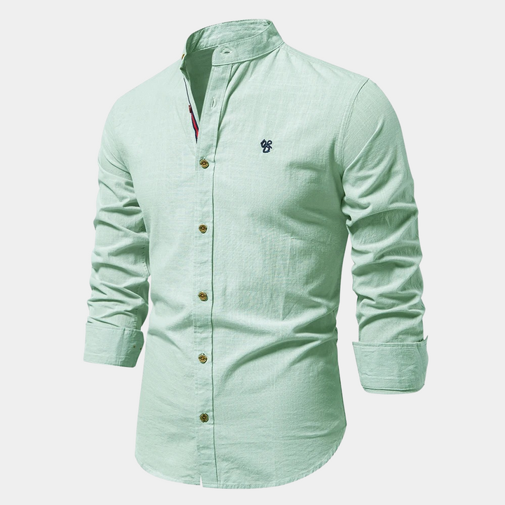 Breathable Summer Long-Sleeve Shirt - Slim Fit for Men